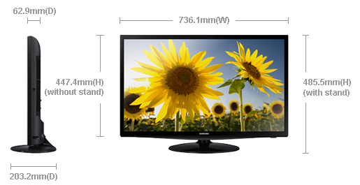 Dimension of UA32H4100AR Dimension of UA32H4100AR