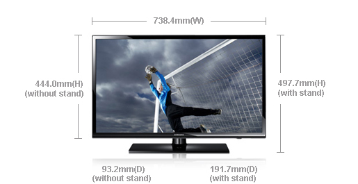 Dimension of UA32EH4003R